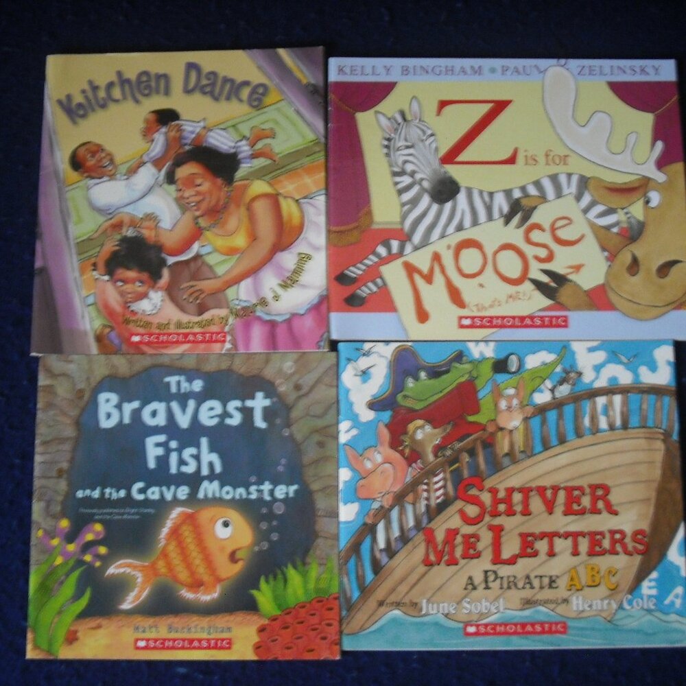 Kitchen Dance + Shivers me letters ABC $3.00 + Bravest fish + Z is for Moose New